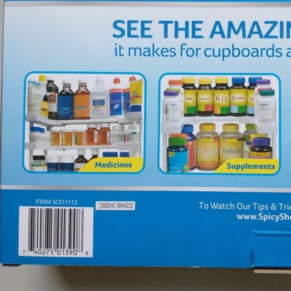 Spicy Shelf Patented Stackable Organizer - Pantry, Bathroom, Crafts